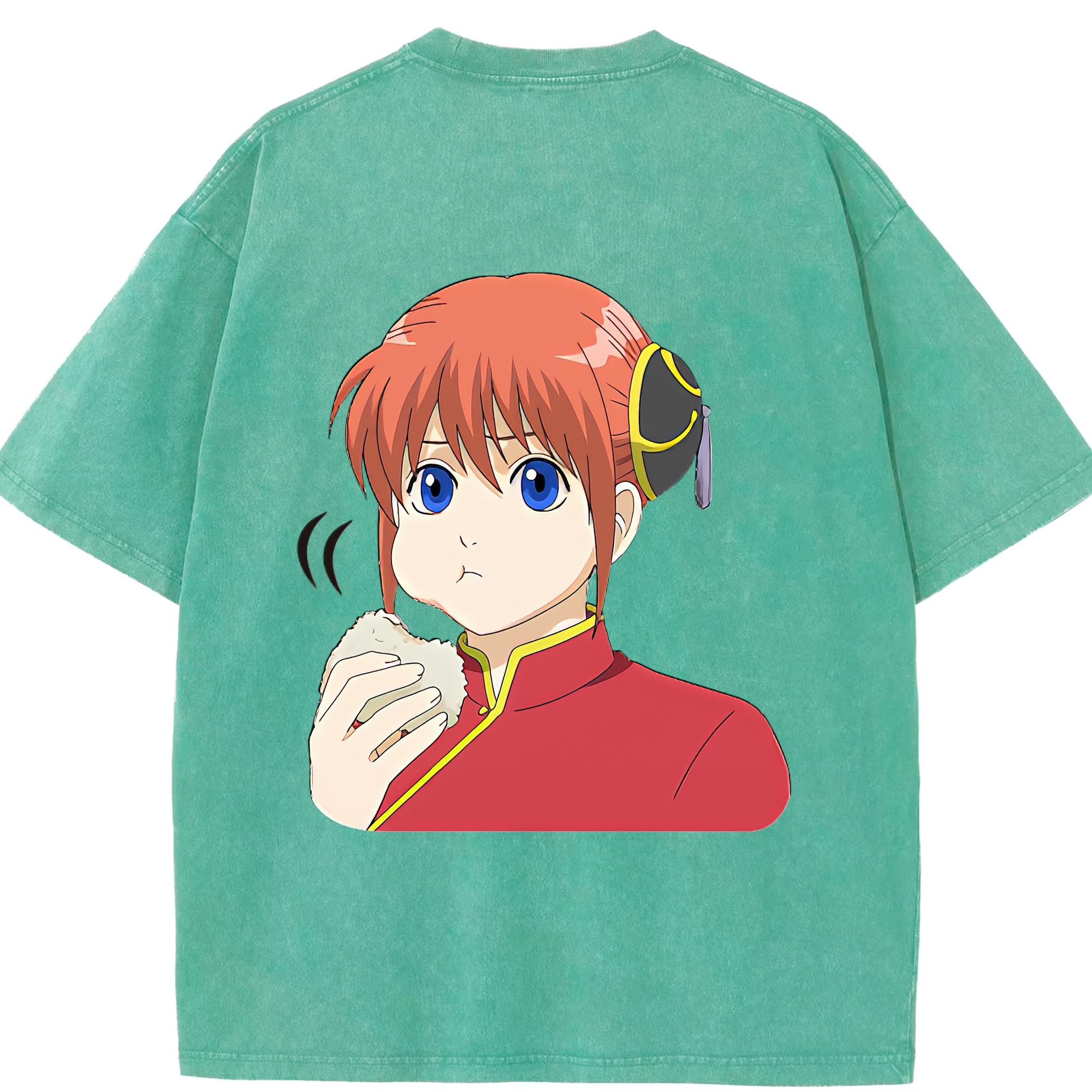 （画像用） ぎんたま 坂田銀時（さかたぎんとき） 神楽 志村新八（しむら しんぱち） GINTAMA Sakata Gintoki Kagura Shimura Shinpachi 綿100% ヴィンテージ風 半袖Tシャツ（背面プリント）